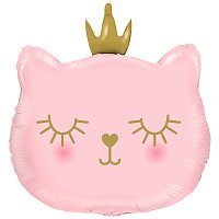 Шар фигура Котик с короной 49х52 см Шар фигура Котик с короной 49х52 см