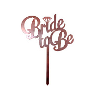 Товари для свята|Сервировка стола|Прикраси для кексів|Топпер Bride to be (рожевий) (англ)