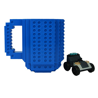 Чашка Лего конструктор (синяя)