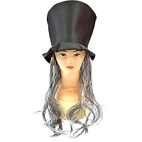 Товары для праздника|Карнавальные шляпы|Котелки и цилиндры|Цилиндр Вампира с волосами