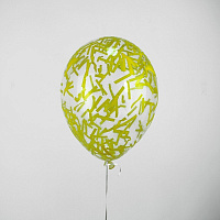 Воздушные шарики|Шары с гелием|Шар с конфетти нарезка (желтая)