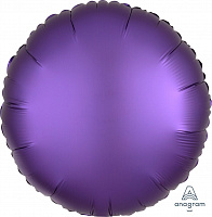 Повітряні кульки|Воздушные шарики|Трендові кулі|Куля фольгована коло 18" Сатин фіолетова