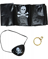 День Народження|Пираты|Аксесуари|Пов'язка на око пірата з сережкою і банданою