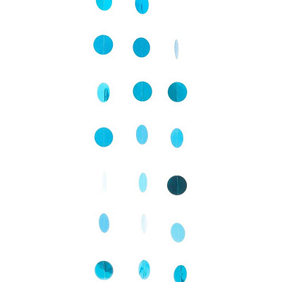 Гирлянда вертикальная Круги (голубая) 6