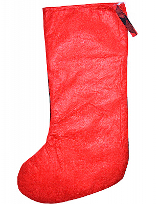 Носок с Елкой (черно-красный) 42см