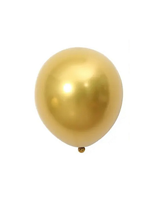 Воздушный шар хром золотой 5"