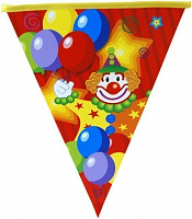 День Рождения|Тема Клоун|Вымпела праздничные Клоун с шарами