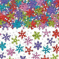 Праздники|Новогодние украшения|Конфетти и метафан|Конфетти Снежинки разноцветные 70 гр