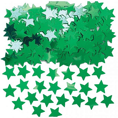 Конфетти звезды зеленые 14 гр