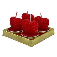 Свічки серця бісер (червоні) 4 од Свічки серця бісер (червоні) 4 од