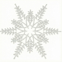 Сніжинка 22 см перламутр декоративна