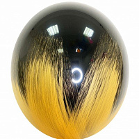 Воздушные шарики|Шары латексные|С рисунком|Воздушный шар Браш черно-золотой 30 см