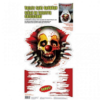 Праздники|День Дурака (1 апреля)|Наклейка на унитаз Злой клоун