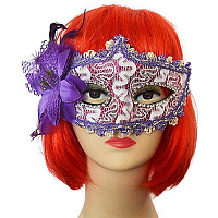 Товары для праздника|Маски карнавальные|Венецианские маски|Маска венеция Фиора (фиолетовая)