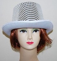 Цилиндр в пайетках (Серебро)