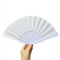 Веер ткань (белый)