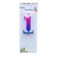 Свеча цифра грани на пике 1 (градиент)