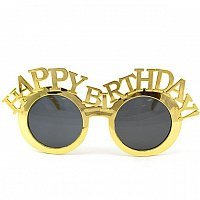 Очки Happy birthday (золотые) Очки Happy birthday (золотые)