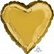 Шар фольга 18" Сердце Золотое
