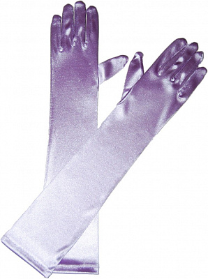 Перчатки длинные полиэстер (лиловые)