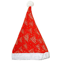 Товары для праздника|Карнавальные шляпы|Колпаки праздничные|Колпак Деда Мороза Елочки