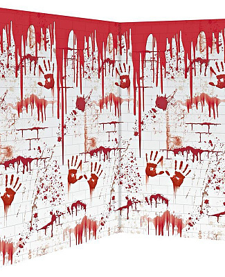 Декорация настенная Кровавые руки 6x1,2м