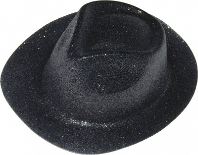 Шляпа Федора блестки (пластик)