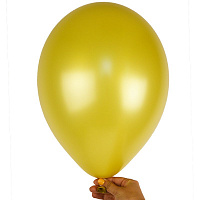 Тематические вечеринки|Стиляги|Воздушный шар металлик сатин золото 12"