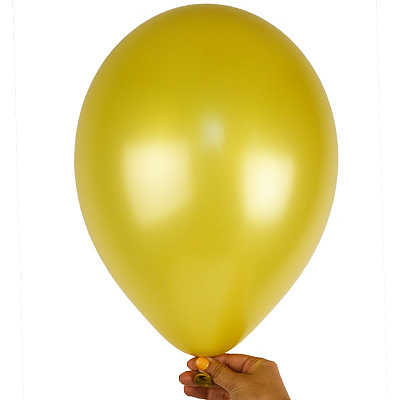 Воздушный шар металлик сатин золото 12"
