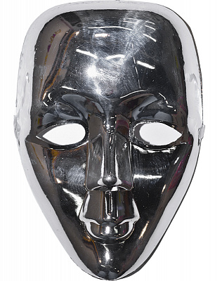 Маска обличчя металік (срібло)