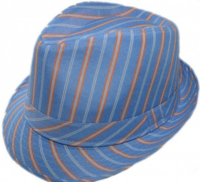 Шляпа Гавайский Пижон (голубая в полоску)