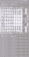 Штора из фольги квадратики (серебряная) 2х1м