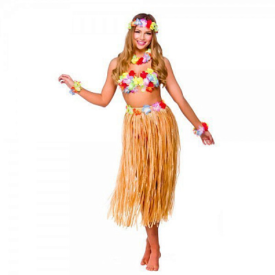 Гавайський костюм із довгою спідницею (жовтий)