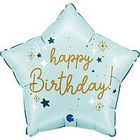 Куля фольгована 18" HB зірка блакитна Куля фольгована 18" HB зірка блакитна