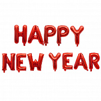 Надпись фольга Happy New Year (красная)