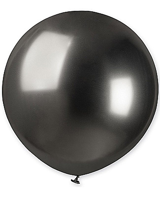 Воздушный шар 18" хром серый