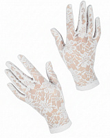 Рукавички короткі Гіпюр білі