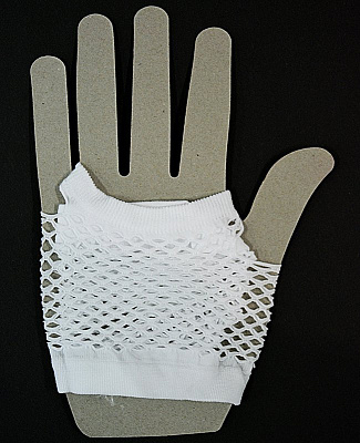 Перчатки-митенки сеточка (белые)