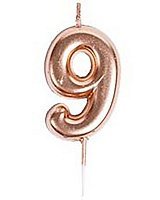 Свеча цифра на пике 9