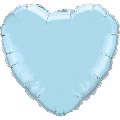 Шар фольга 18" Сердце голубое