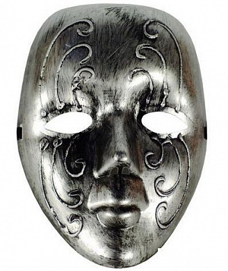 Маска лицо Вольто (серебро) - фото 1 | 4Party