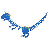 День Рождения|Тема Динозаврики|Гирлянда HB Динозаврик (синяя) 4м