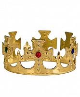 Товары для праздника|Рожки, ушки, обручи, короны|Карнавальные короны|Корона принца (Золото)