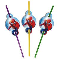 День Рождения|Человек-паук Spiderman|Трубочки праздничные Человек паук 8