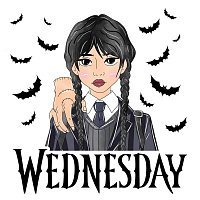 Наклейка Венздей 48х48 см