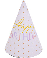 Колпачок Happy Birthday горошек