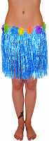 Тематические вечеринки|Гавайская вечеринка|Гавайские юбки. Гавайские шорты|Юбка гавайская 40 см (голубая)