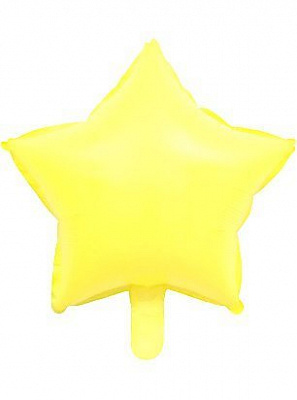 Куля фольгована 19" зірка макарун жовта