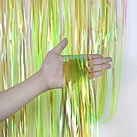 Штора фольгована (перламутрово-салатова) 2х1 м