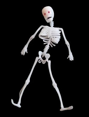 Скелет резиновый 18см